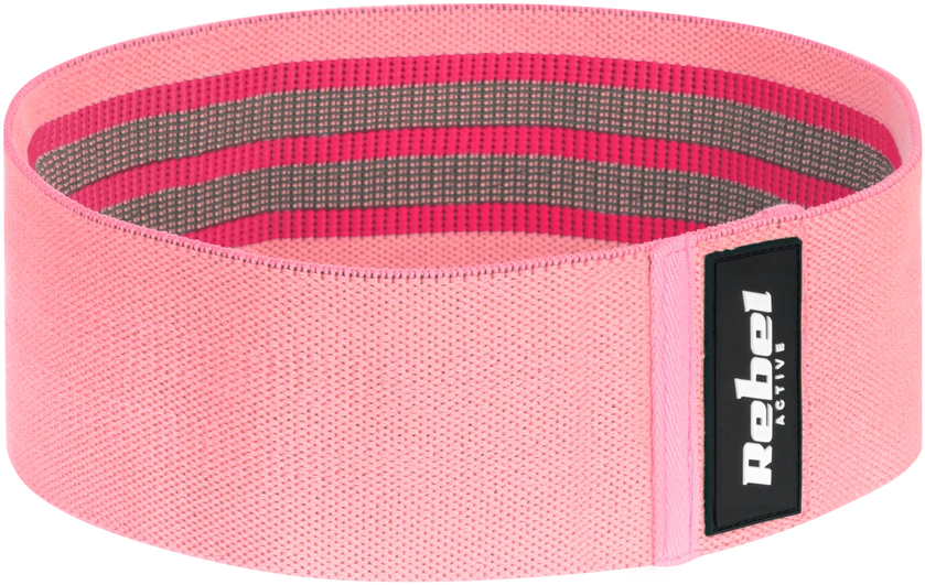 Medžiaginių mankštos juostų rinkinys - Mini Band M, 27-55 kg, 3 medžiaginės juostos, REBEL ACTIVE