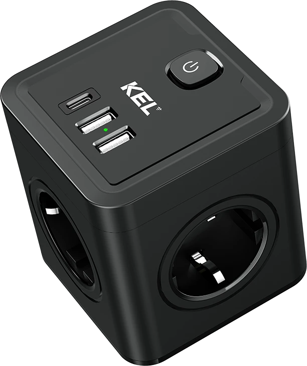 Plastrol Rozgałeźniki 4x2p+Z oraz 2xUSB-A , 1xuSB-C Schuko , KEL