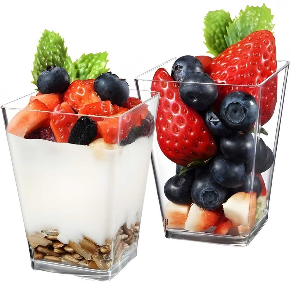 Kaitlentė 25x 25 desertinių puodelių desertinių užkandžių rinkinys, 150 ml