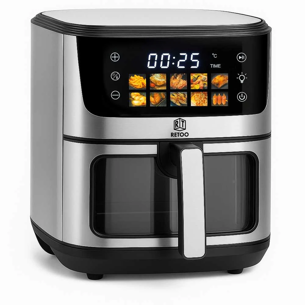 RTO Didelė neriebi gruzdintuvė, 5,5 l orkaitė, 1800 W oro gruzdintuvė, 7 programos -OR1102