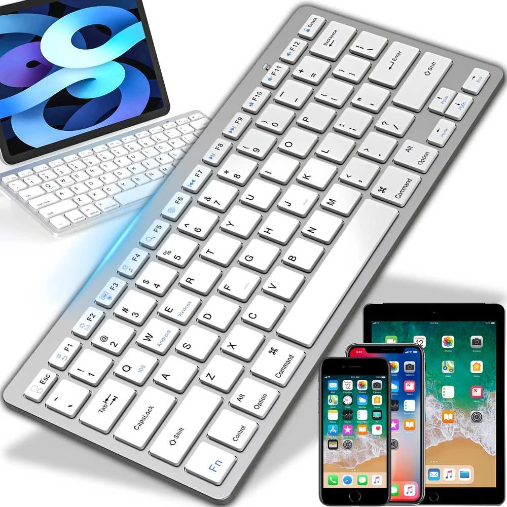 Klawiatura Klaviatūra Belaidė „Bluetooth“ membraninė klaviatūra išmanusis televizorius, kompiuteris, „iOS“, „Windows“, „Android“