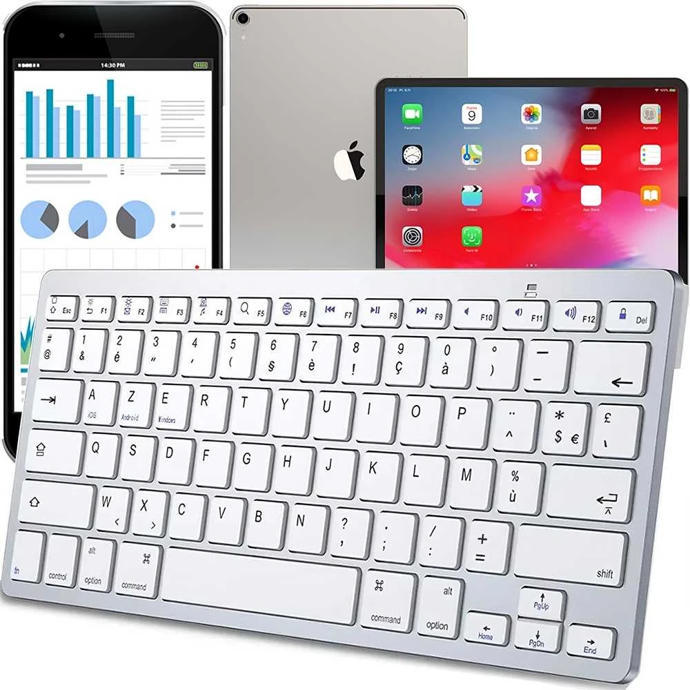 Klawiatura Klaviatūra Belaidė „Bluetooth“ membraninė klaviatūra išmanusis televizorius, kompiuteris, „iOS“, „Windows“, „Android“