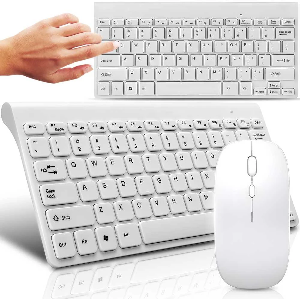 Klawiatura Klaviatūra Belaidis klaviatūros ir pelės rinkinys su USB mini plonumu e799