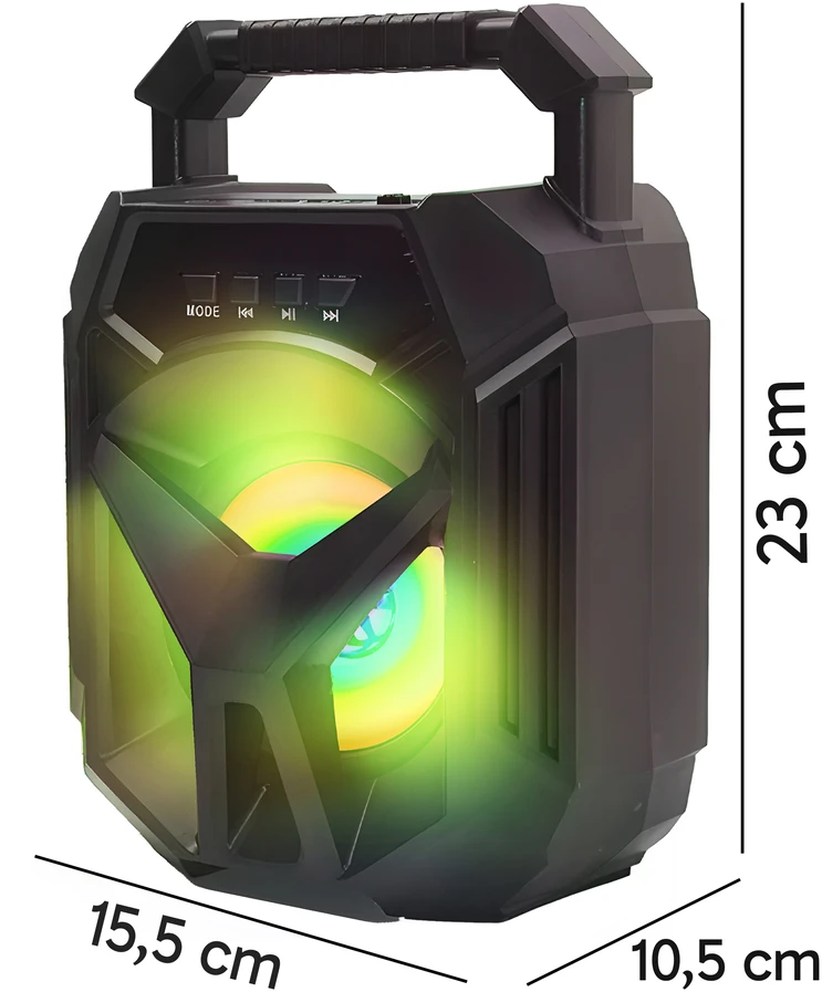 RTO Garsiakalbis przenośny bluetooth belaidis boombox rgb usb tf card aux 400w