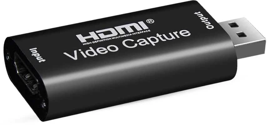 Karta Vaizdo įrašymo plokštės griebtuvas, HDMI - USB org, vaizdo įrašas iki 4K juodos spalvos