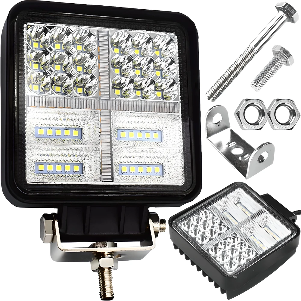 Lampa Halogeninis LED darbo žibintas 177 W prožektorius, vandeniui atsparus, 38 diodai