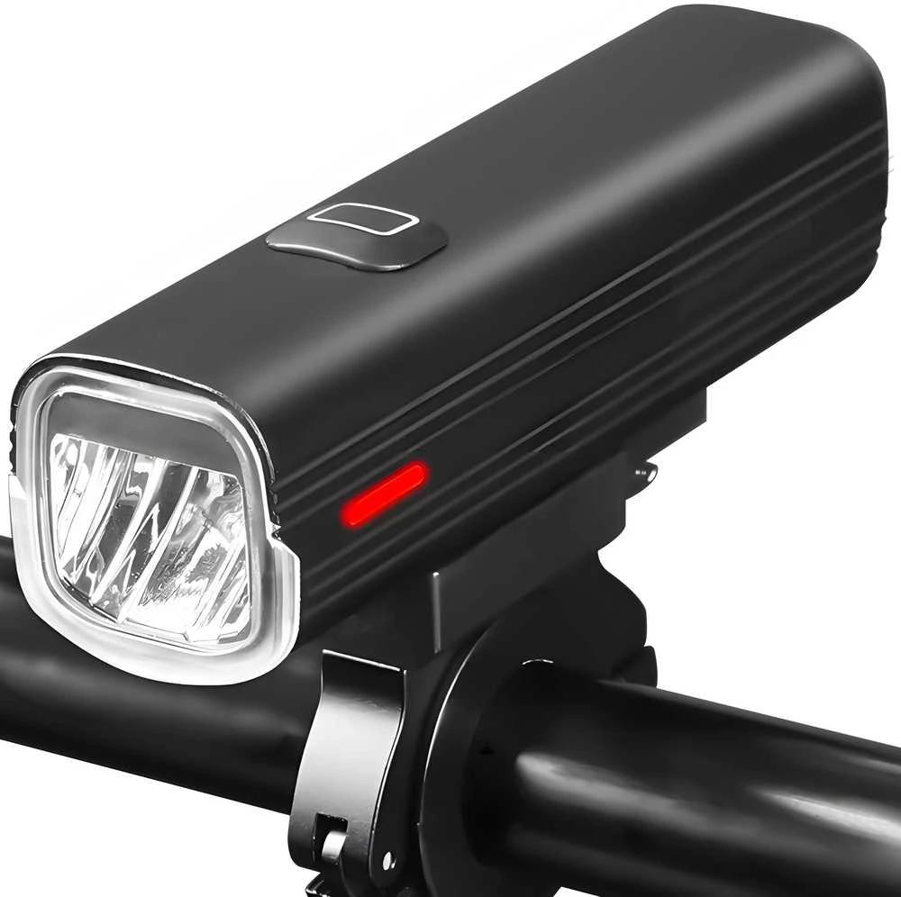 Lampka Dviračio lempa, LED žibintuvėlis, priekinis, USB, dviračio vairui, stiprus 1000lm