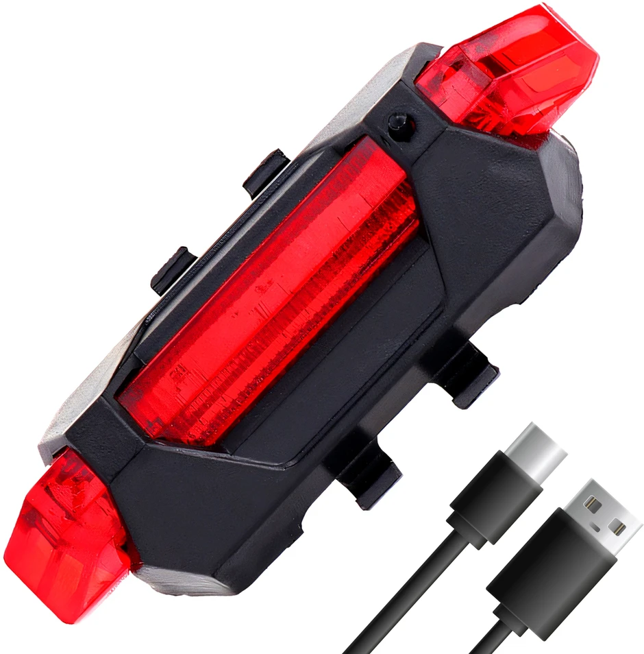 RTO Lampka rowerowa solarna światło przód tył led na rower kierownicę + klakson er1034