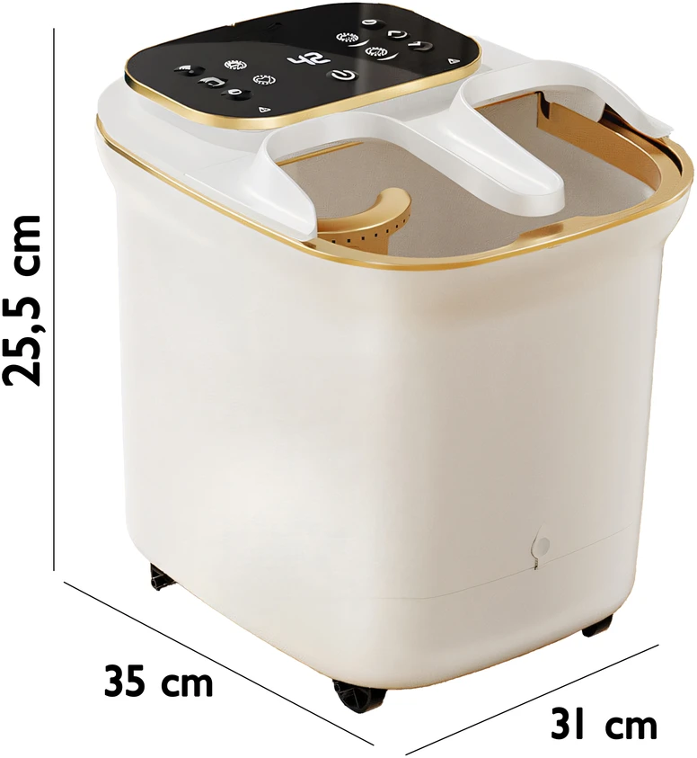 Masażer Masažuoklis Pėdų masažuoklis, vandens kojų hidromasažas, šildomos ritininės galvutės, LCD 500 W ER1111