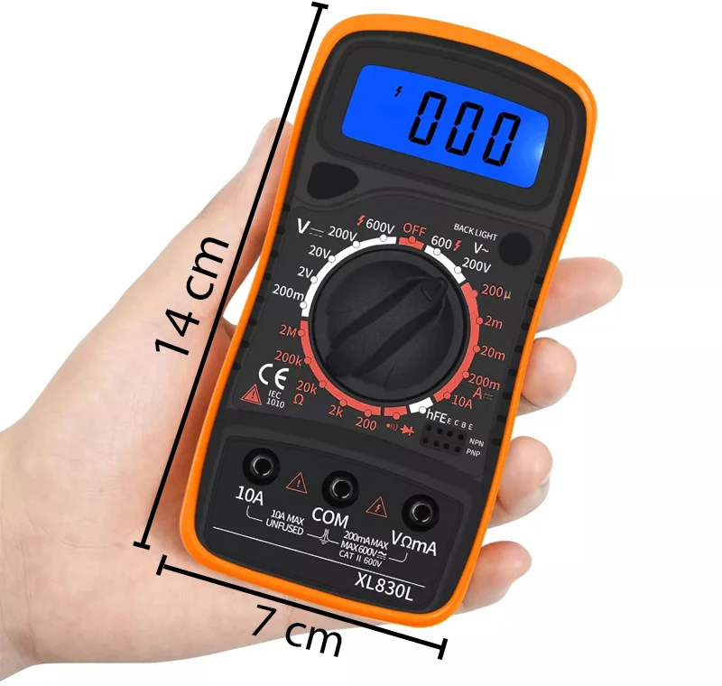 RTO Miernik prądu multimetr lcd cyfrowy universalus -e570