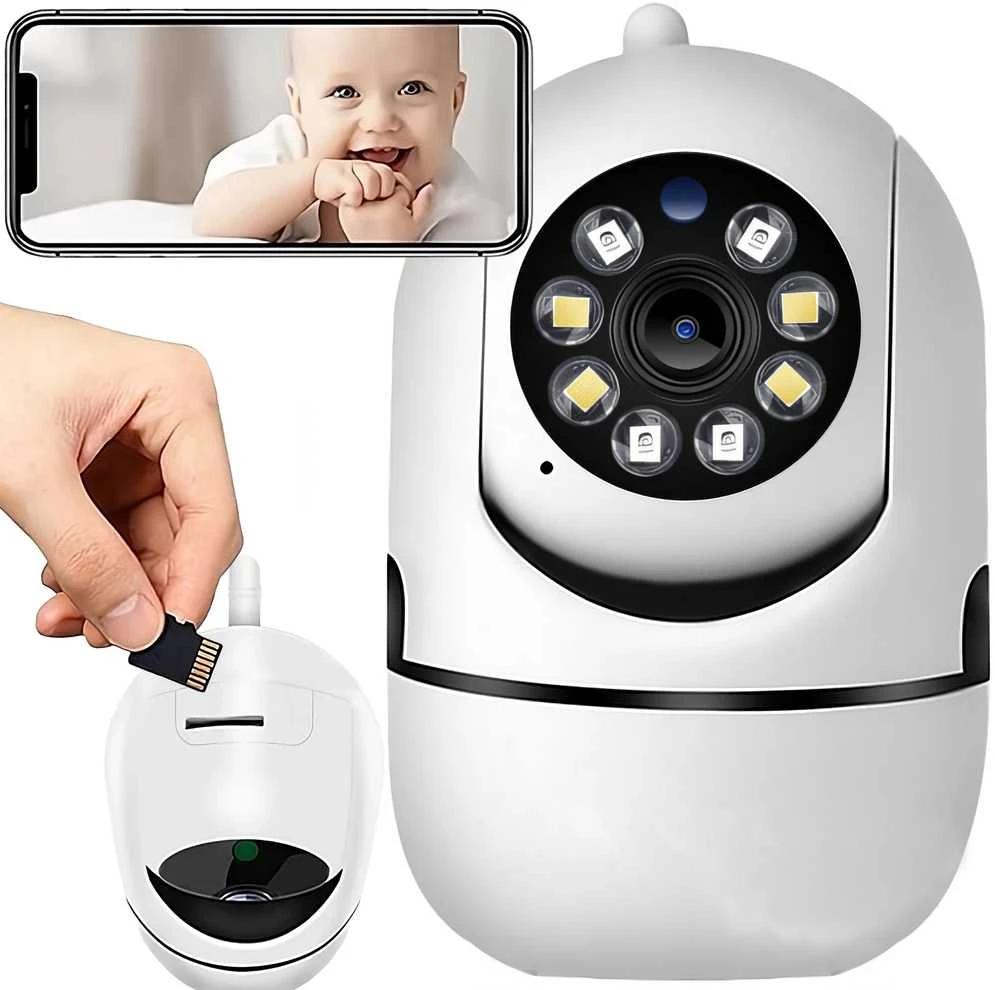 Niania Elektroninis kūdikių stebėjimo įrenginys „Full HD“ kamera, besisukantis, belaidis, su judesio jutikliu -e936-1