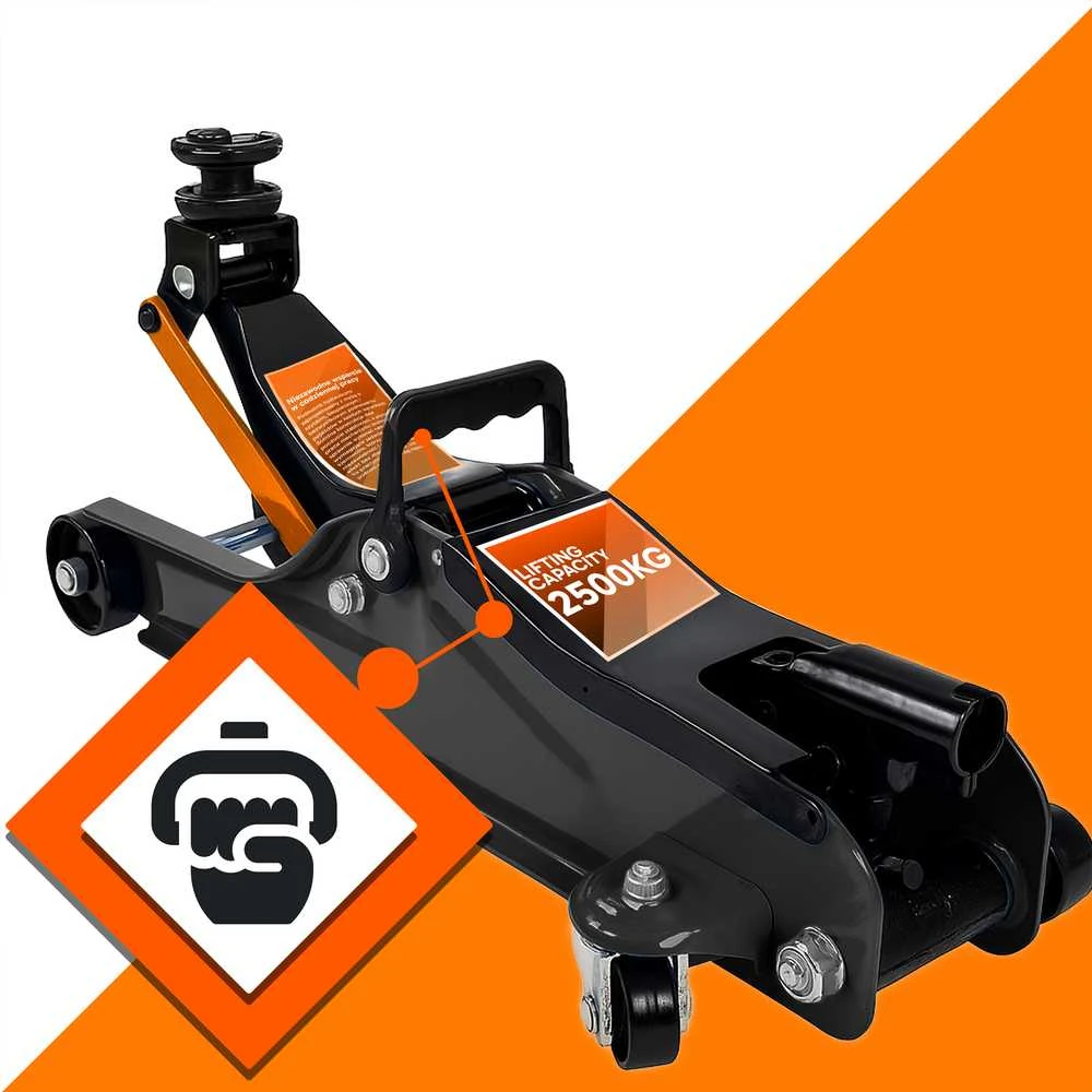 Podnośnik Žemo profilio smailus automobilinis domkratas „Frog“, 2500 kg, tvirtas, mr179