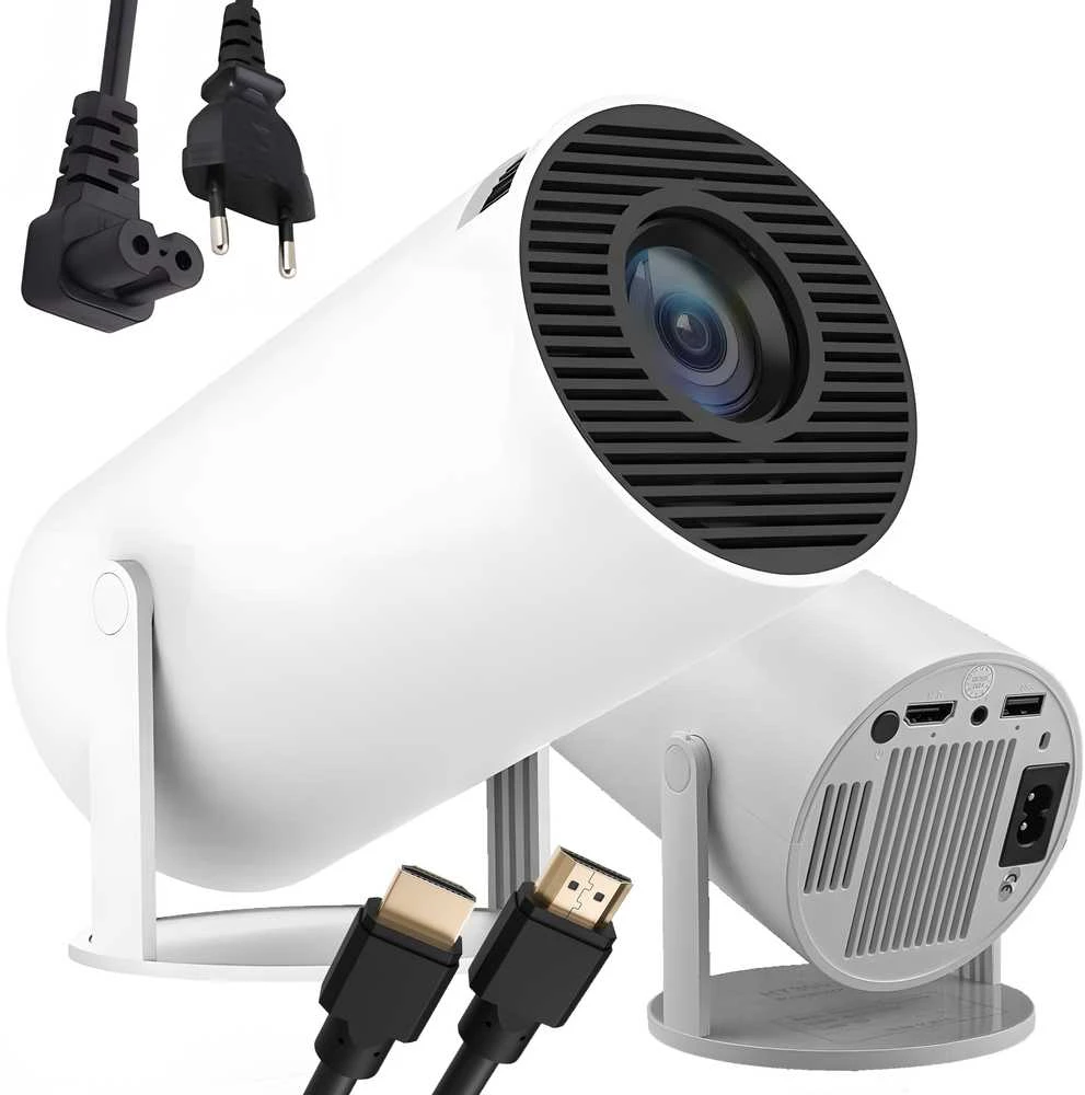 Projektorius „Android TV Wi-Fi Full HD“ nešiojamas išmanusis rotacinis garsiakalbis