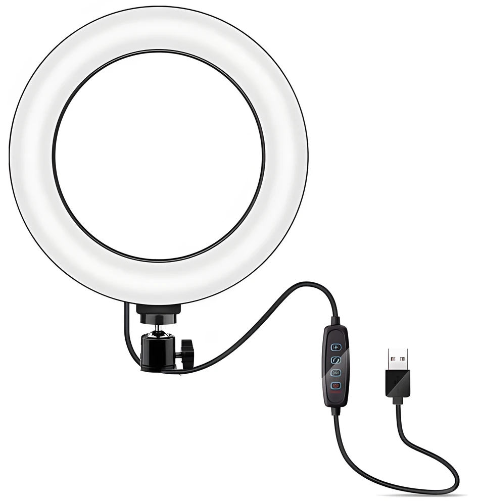 RTO Žiedinė lempa led selfie ring statyw pilot + telefono laikiklis 210cm