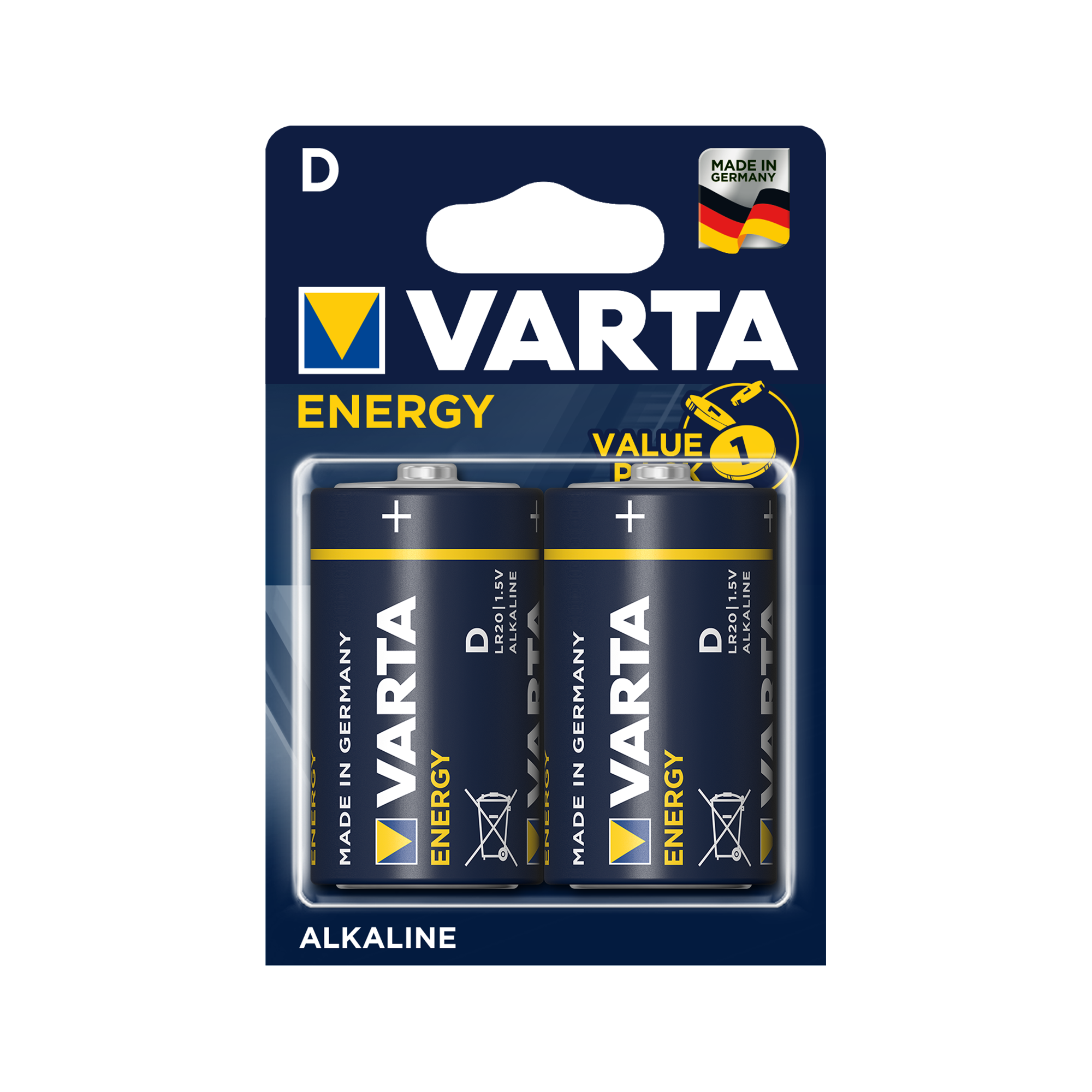 Šarminė baterija VARTA LR20 ENERGY 2vnt/bl.