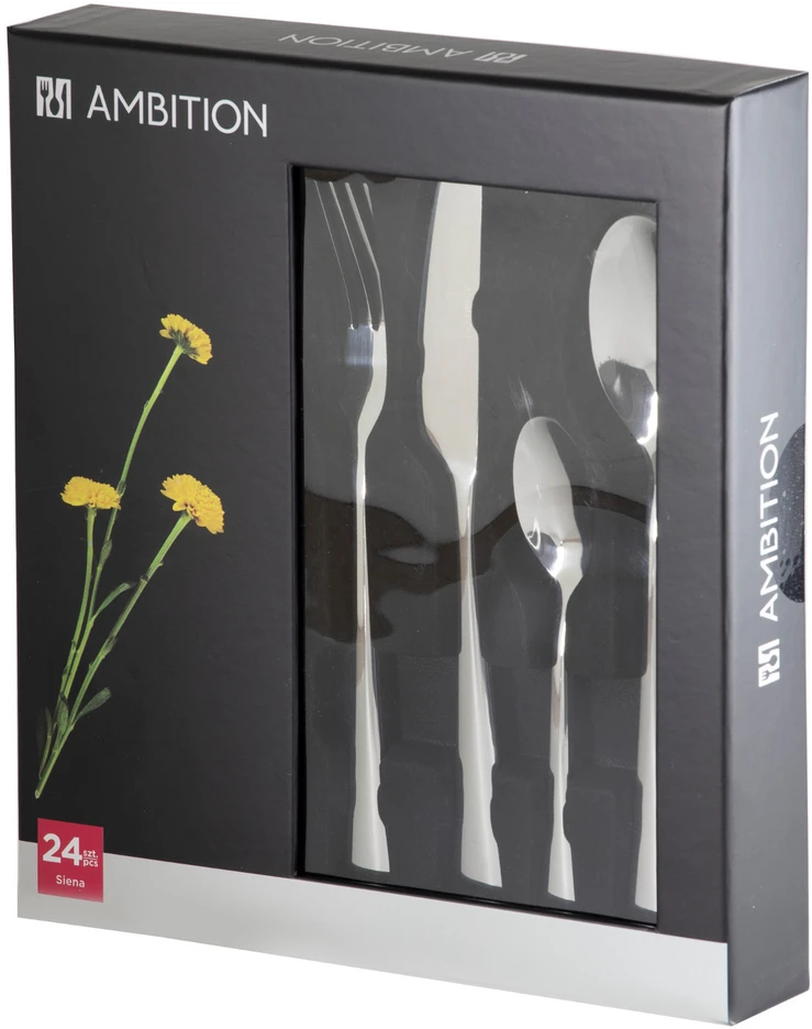 Komplet Siena 24 dalių stalo įrankių rinkinys dovanų dėžutė AMBITION
