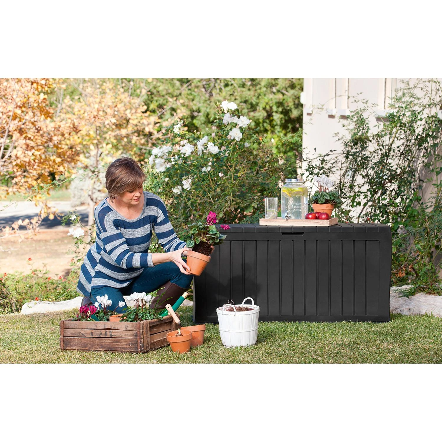 Daiktadėžė Keter MARVEL PLUS 270 L 17202622, antracito 230417