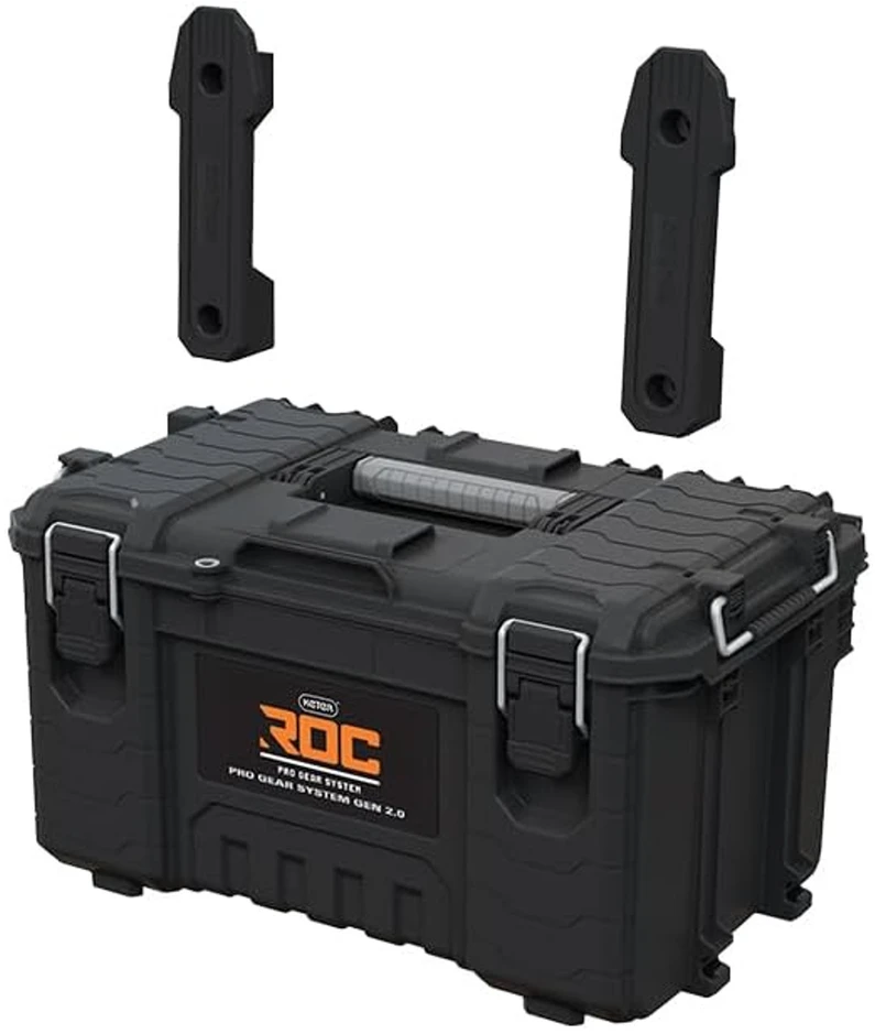 Įrankių dėžė Keter ROC Pro Gear 2.0, keliamoji galia 54 kg, su Pro Mount laikikliais, su organizatoriumi, galima pakabinti