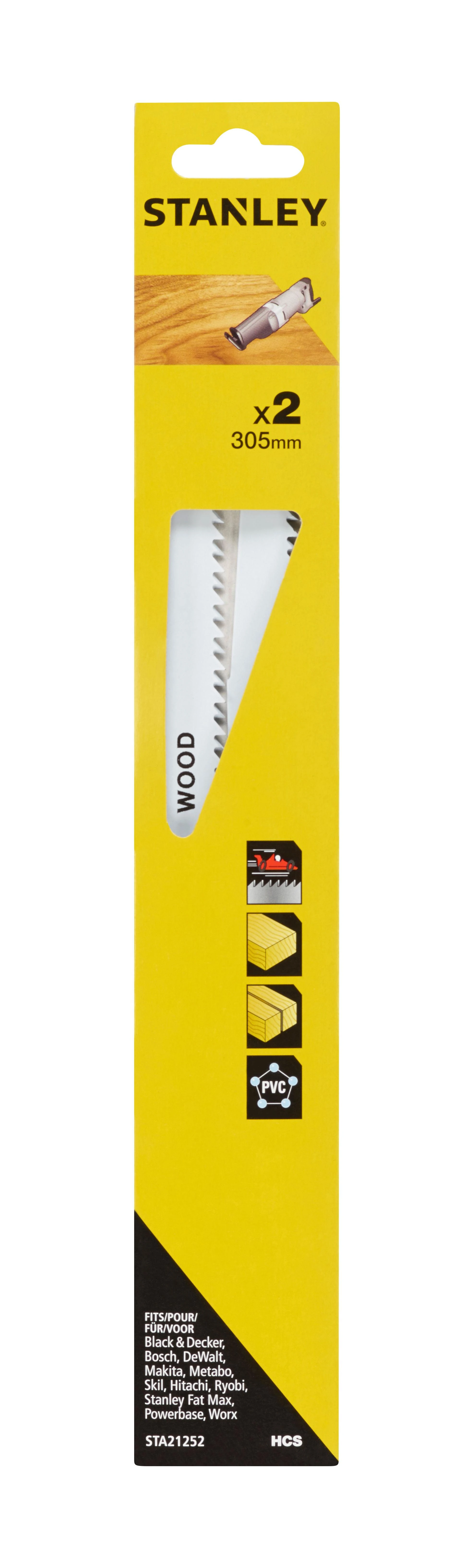 STANLEY STA21252-XJ 2 Hojas HCS para Corte fino y Recto