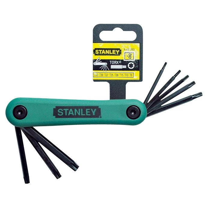 STANLEY KLUCZE TORX 8 vnt. SKŁADANE T9-T40