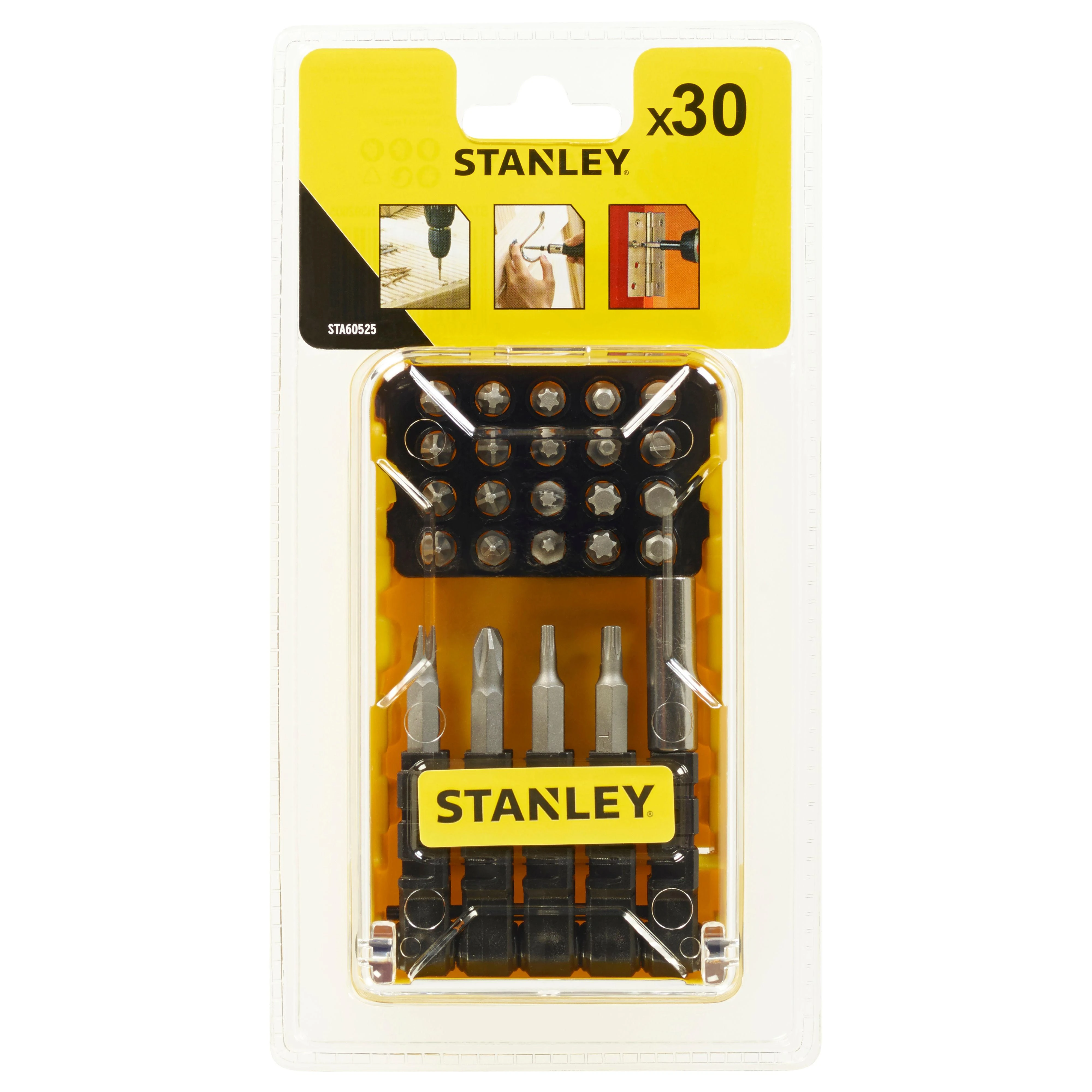 STANLEY Rinkinys sukimo antgalių 30el. + UCHWYT