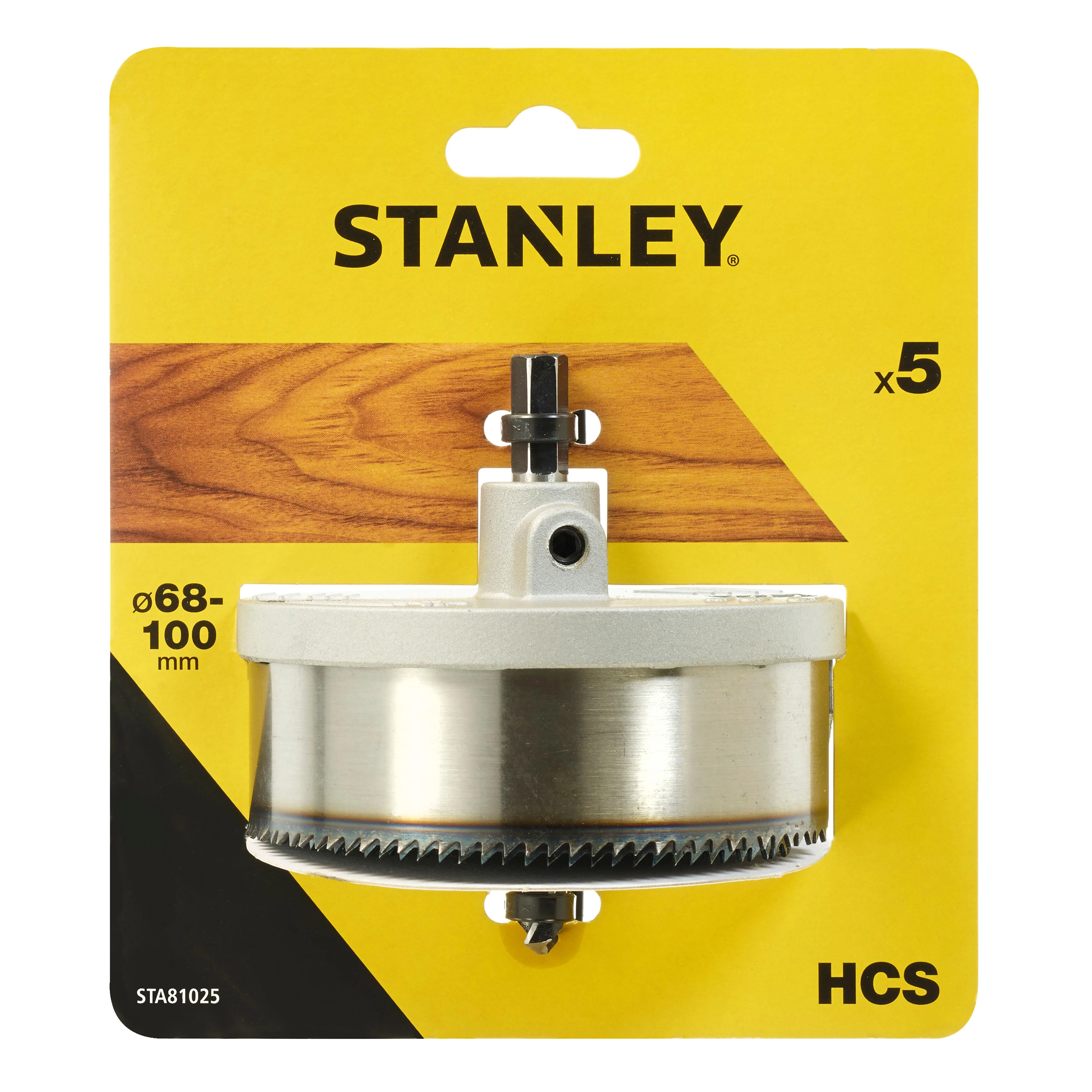 Gręžimo karūnų komplektas Stanley STA81025-XJ; 68-100 mm; 5 vnt.