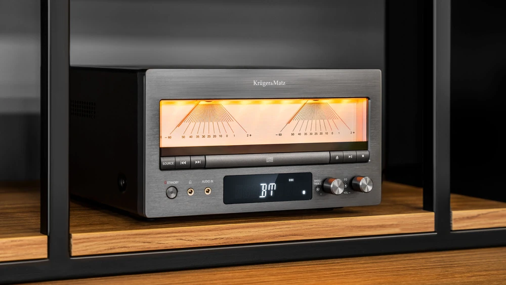 Kruger & Matz KM1995-A klasės A HiFi stiprintuvas - CD USB Bluetooth DAB+ skaitmeninis radijas FM