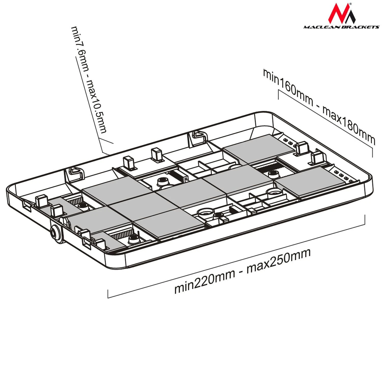 Samsung Mount for tablet Maclean MC-645 (baltos spalvos)