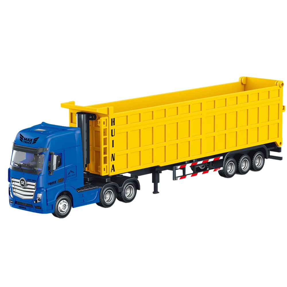 Huina Metalinio Sunkvežimio Modelis su Priekaba 1:50