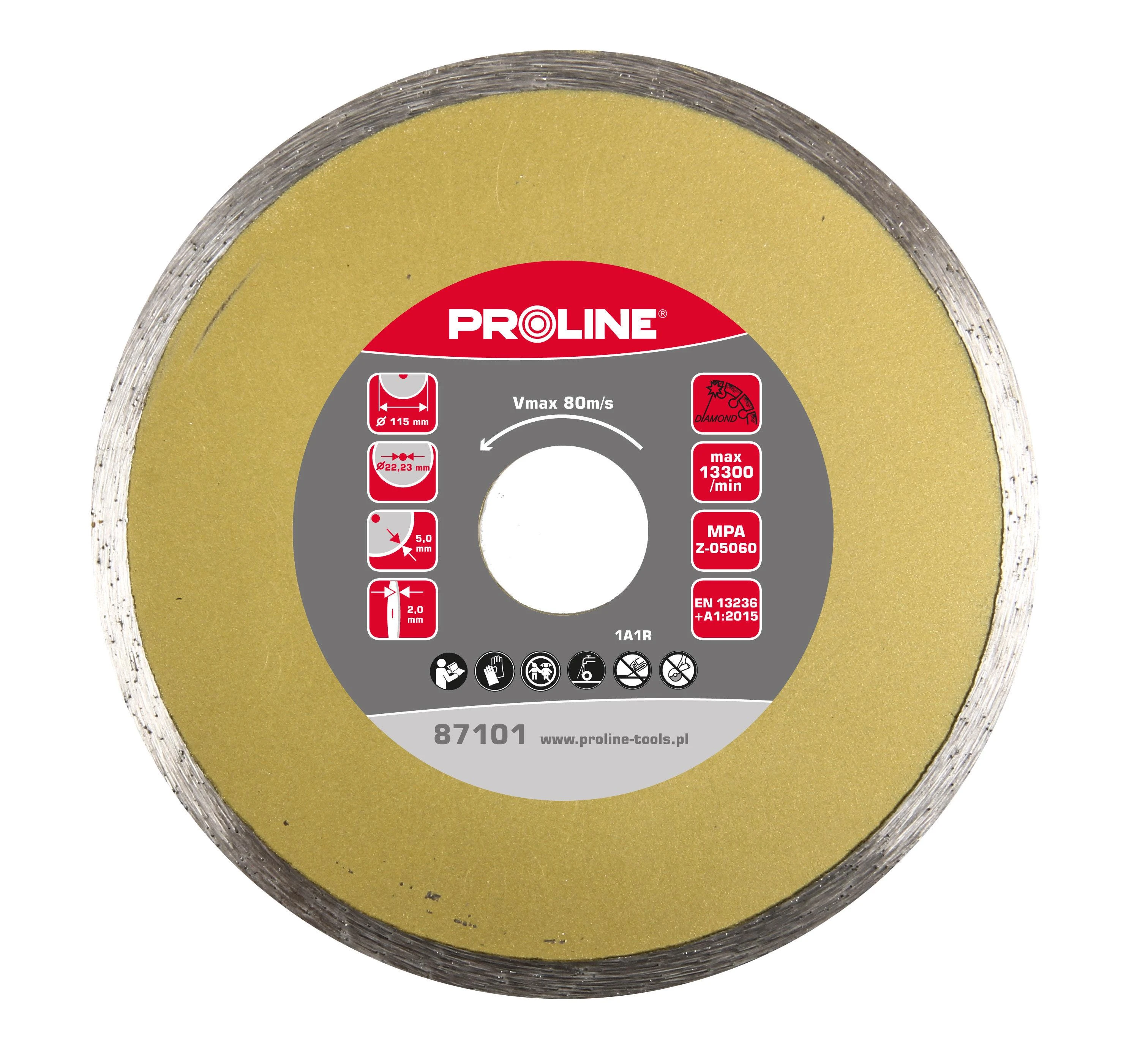 Proline Tarcza Pilnas deimantinis diskas (kiet. pumpuras) 125 * 2,2 * 5,0 * 22,23 prolino