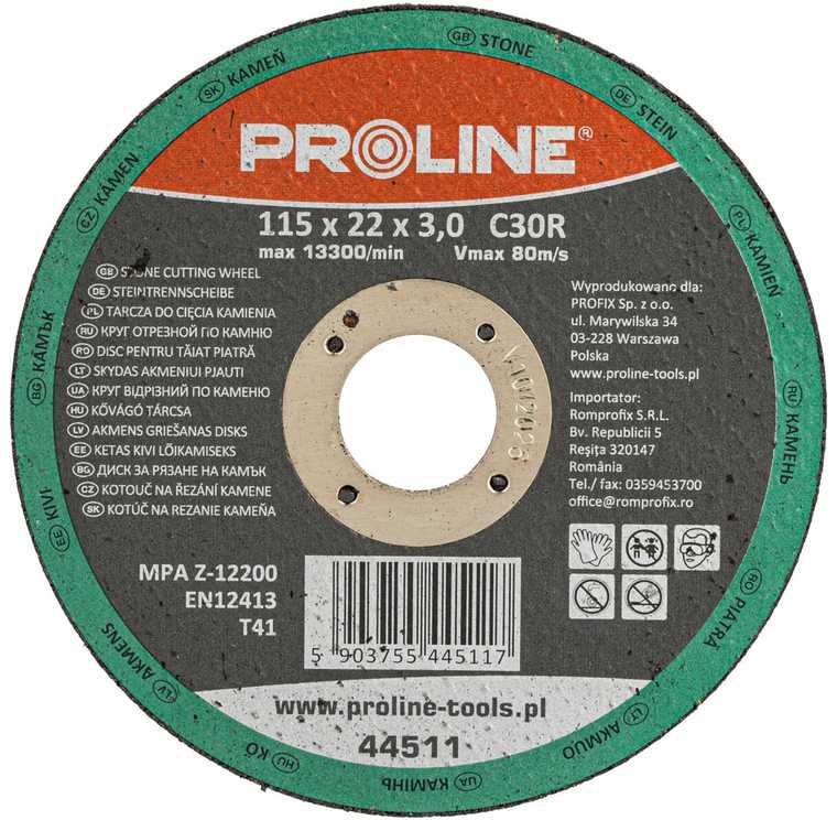 Tarcza Akmens pjovimo diskas, t41, 125x3.0x22c30s proline