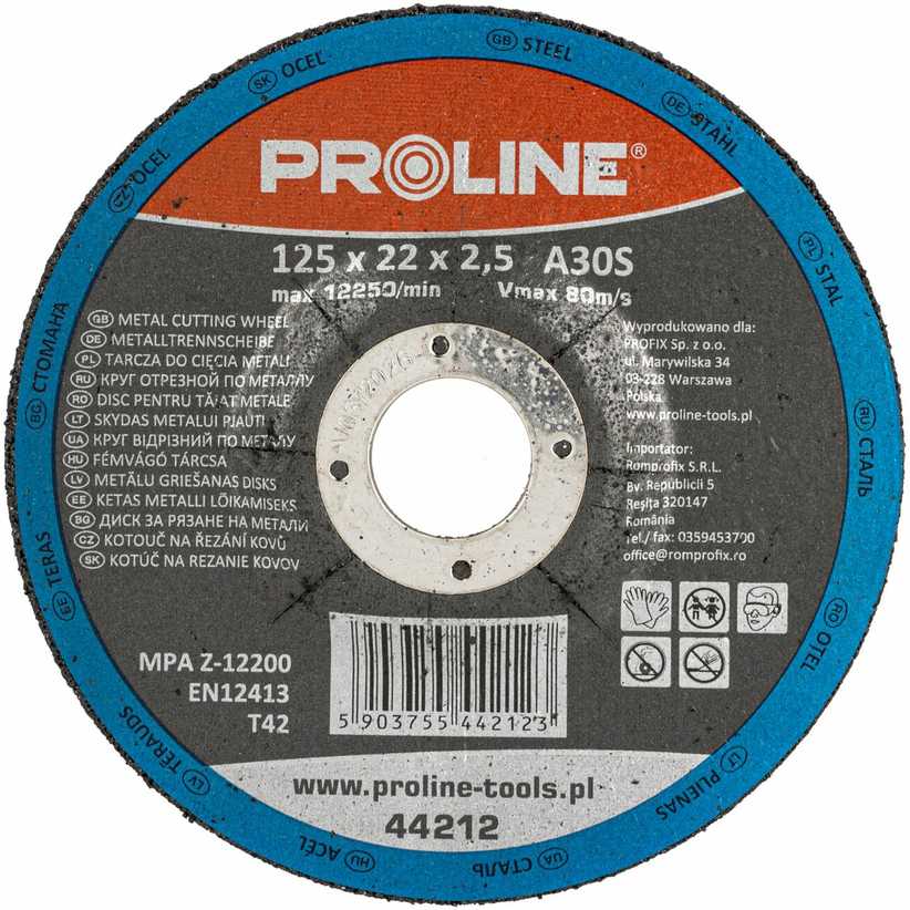 Tarcza Metalo pjovimo diskas t42, 115x2,5x22a30s proline