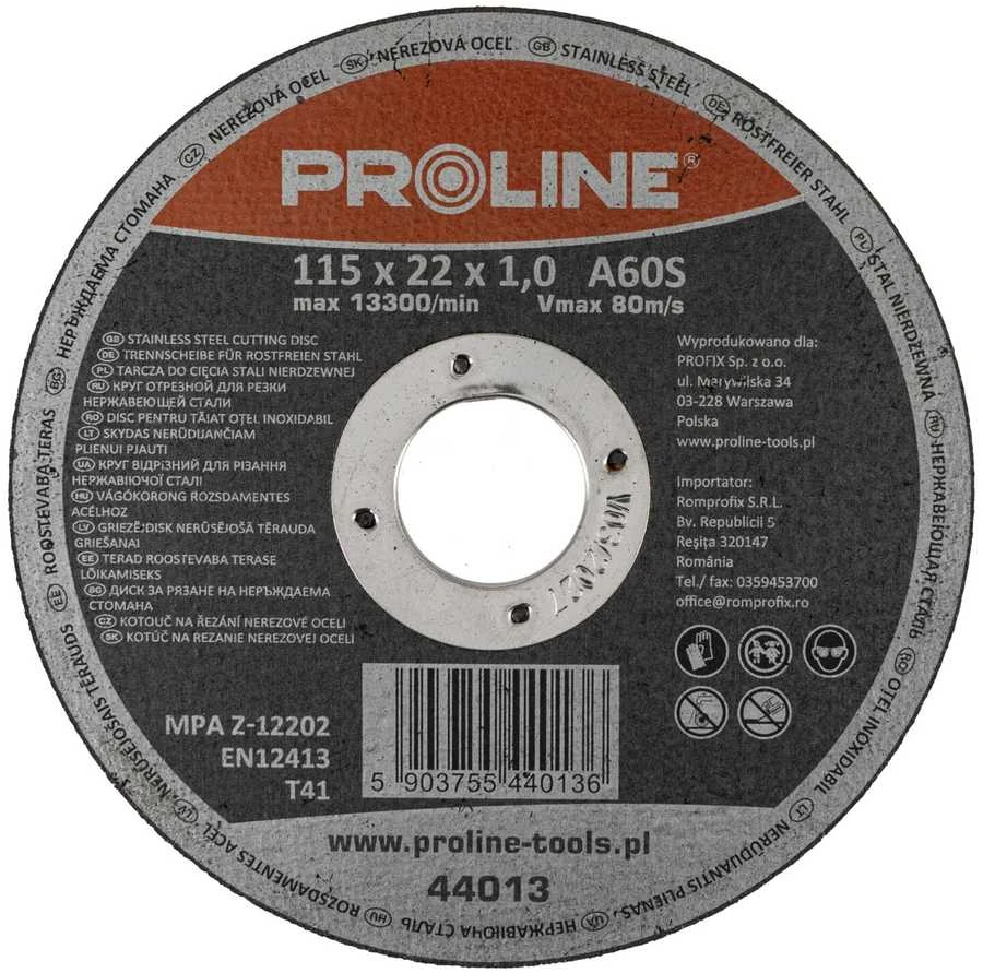 Tarcza DISKAS NER.PLIENUI PJAUTI T41 A60S PROLINE 115x1.0x22mm