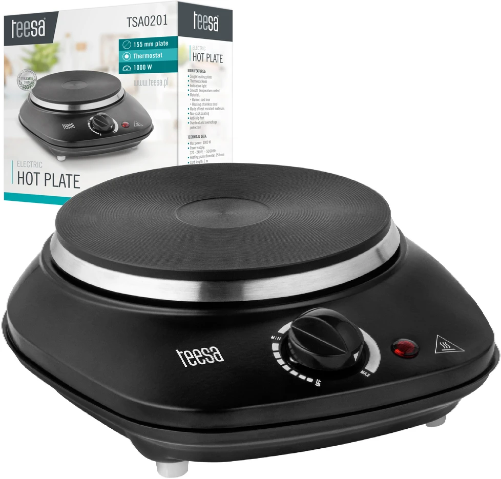 Kaitlentė Teesa TSA0201, 1000 W, juoda