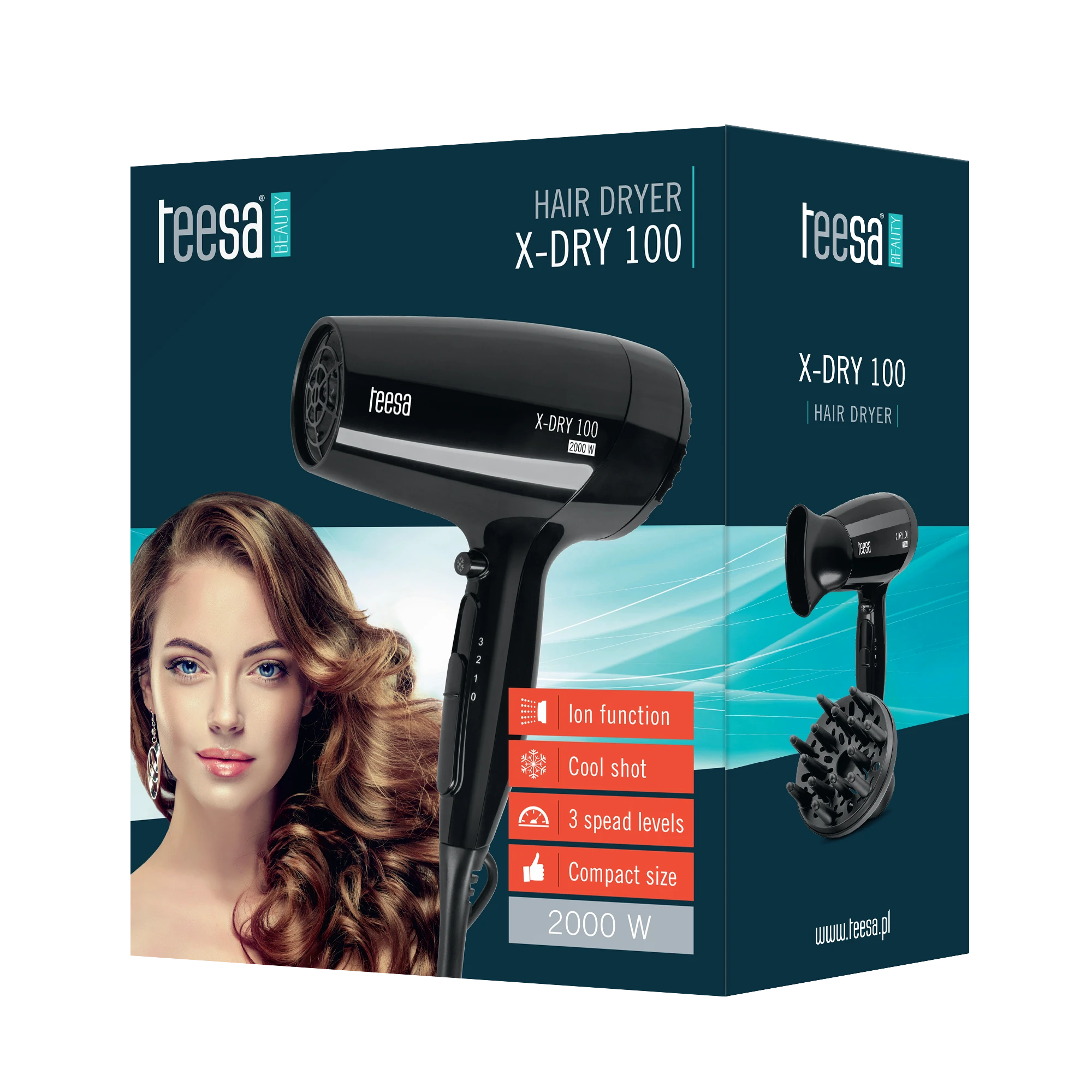 Teesa X-DRY 100 2000W plaukų džiovintuvas