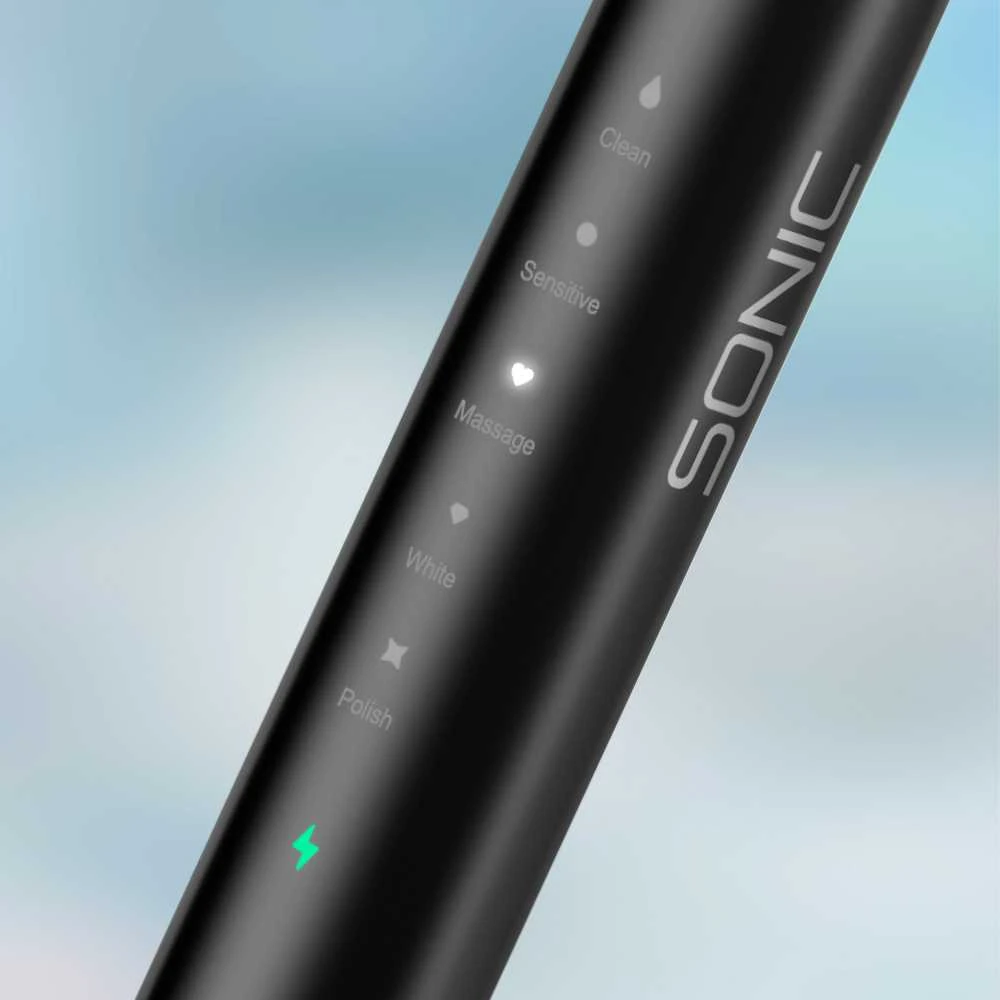 Sonic dantų šepetėlis TEESA SONIC 2 baltas, 5 veikimo režimai, kelioninis dėklas, USB C tipo jungtis
