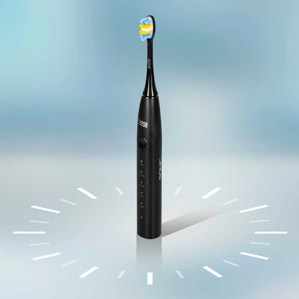 Sonic dantų šepetėlis TEESA SONIC 2 baltas, 5 veikimo režimai, kelioninis dėklas, USB C tipo jungtis