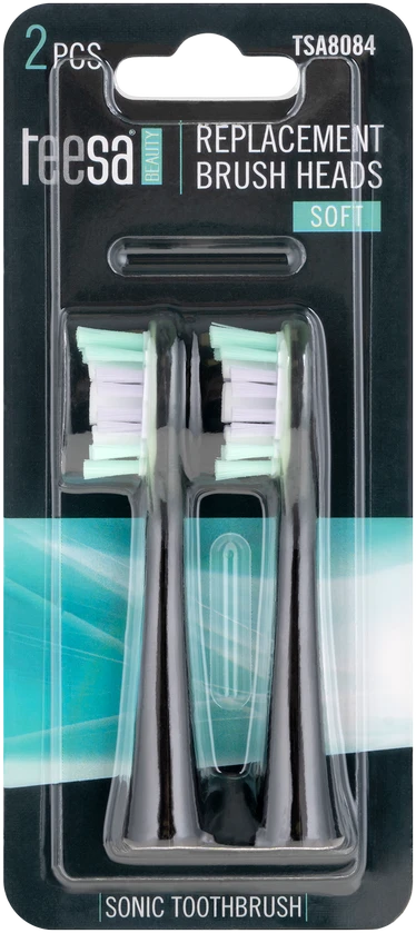 Teesa Sonic Elite TSA8082-B Minkštos Sonic dantų šepetėlių galvutės