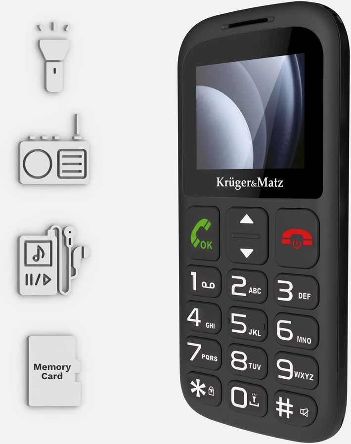 Kruger & Matz „KrugerMatz Simple 923“ GSM telefonas senjorams