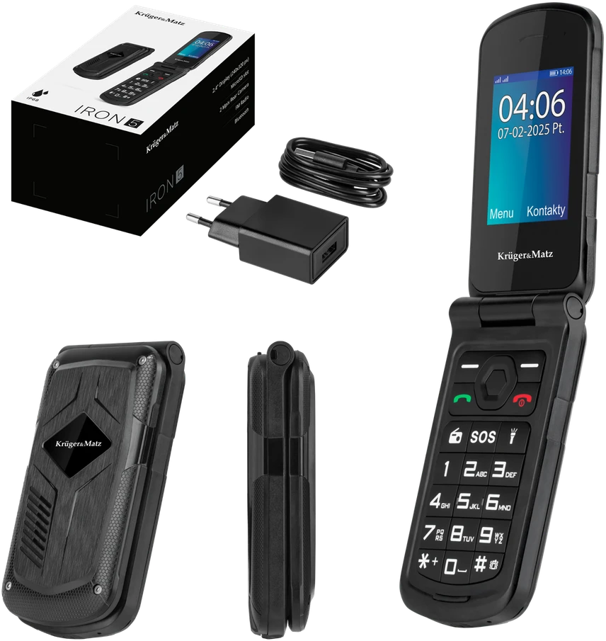 Kruger & Matz IRON 5 Flip 4G telefonas