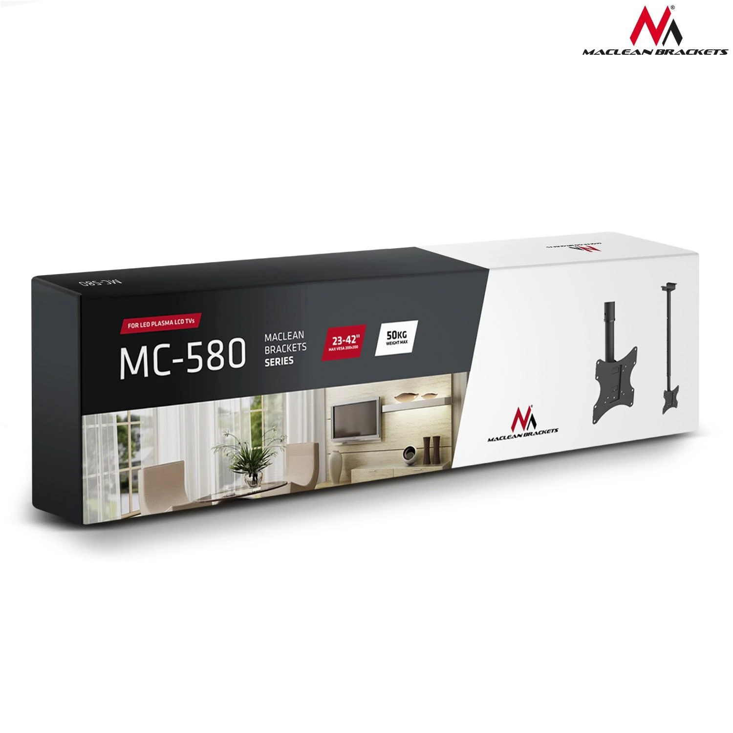 Maclean MC-580 aukštos kokybės mobiliojo televizoriaus LCD / LED ekranų laikiklis