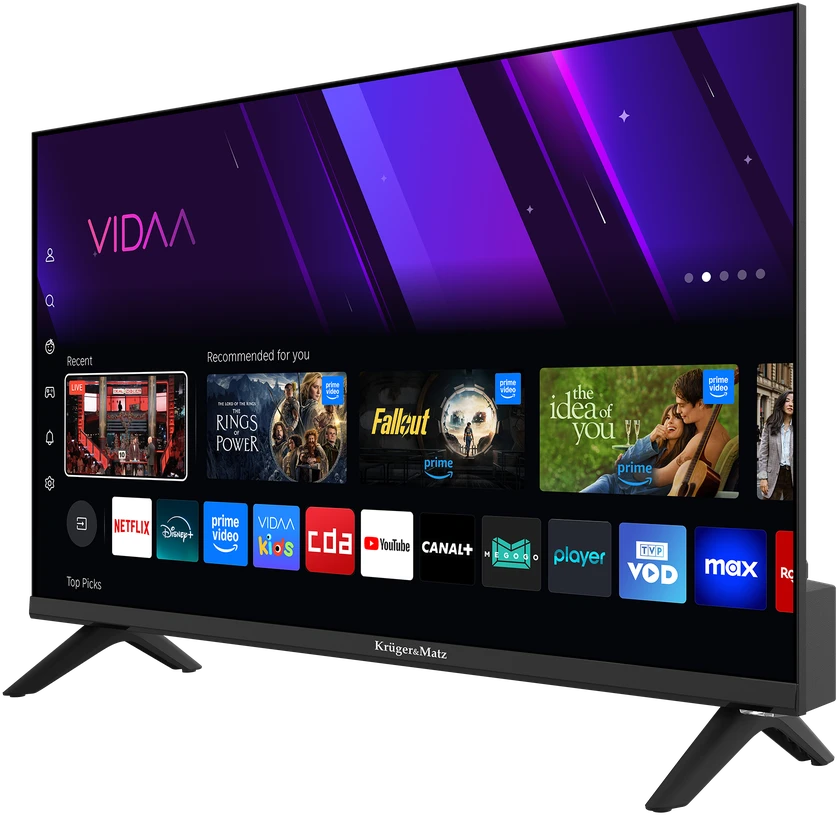 Televizorius 24 colių įstrižainės „KrugerMatz“ išmanusis VIDAA DVB-T2 televizorius