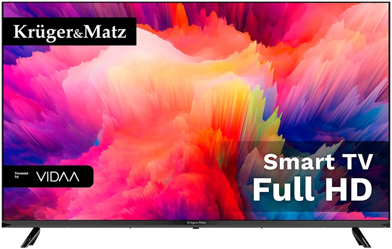 Kruger & Matz 40" FHD išmanusis DVB-T2/S2 H.265 Hevc televizorius