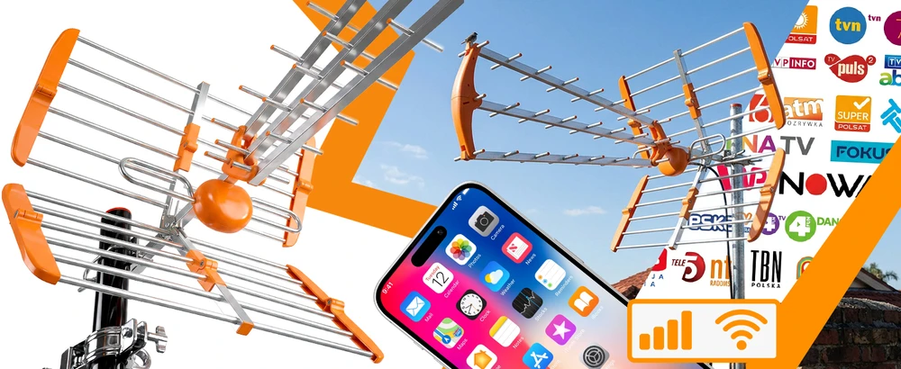 Retoo RTO antenos antžeminei televizijai DVBT2 stipri kryptinė lauko kombinuota MUX8 4K LTE ER1240