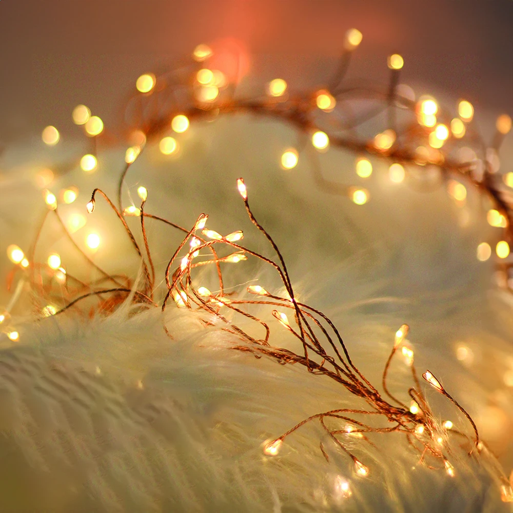 TelForceone String Light COPPER TWIG CLF-02 480LED šiltai balta 3m + 5m laidas Forever Light