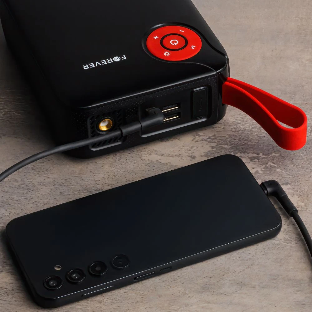 TelForceone Forever jump starter 4in1 JS-400 7200mAh juodas-red