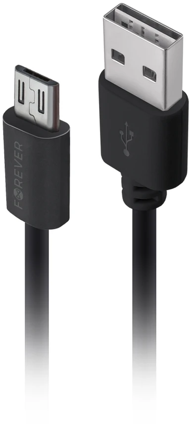 TelForceone Forever kroviklis samochodowa m02 1x usb 2a juoda + kabelis microusb