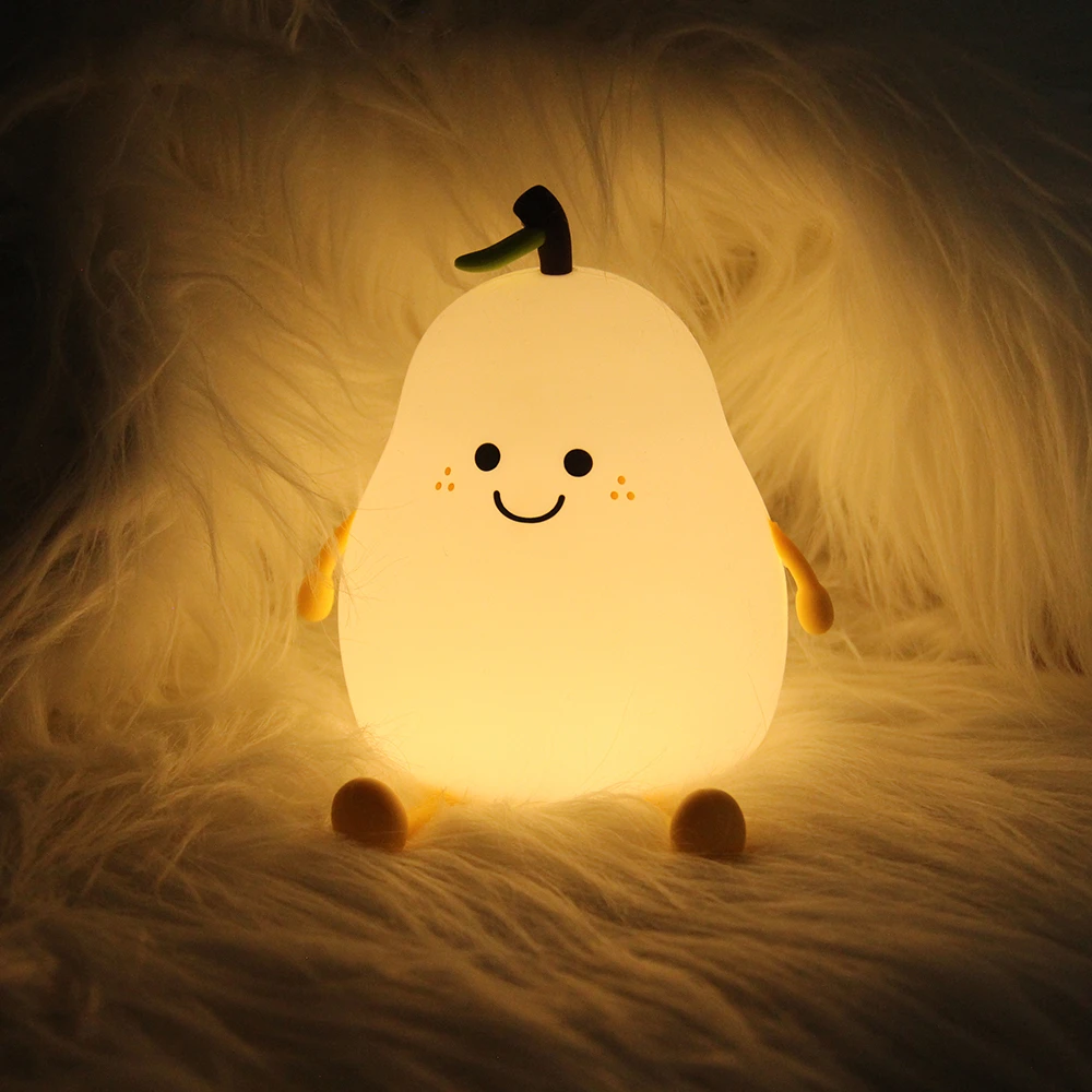 TelForceone LED naktinė lempa LUCKY PEAR FNL-02 daugiaspalvis silikonas Forever Light