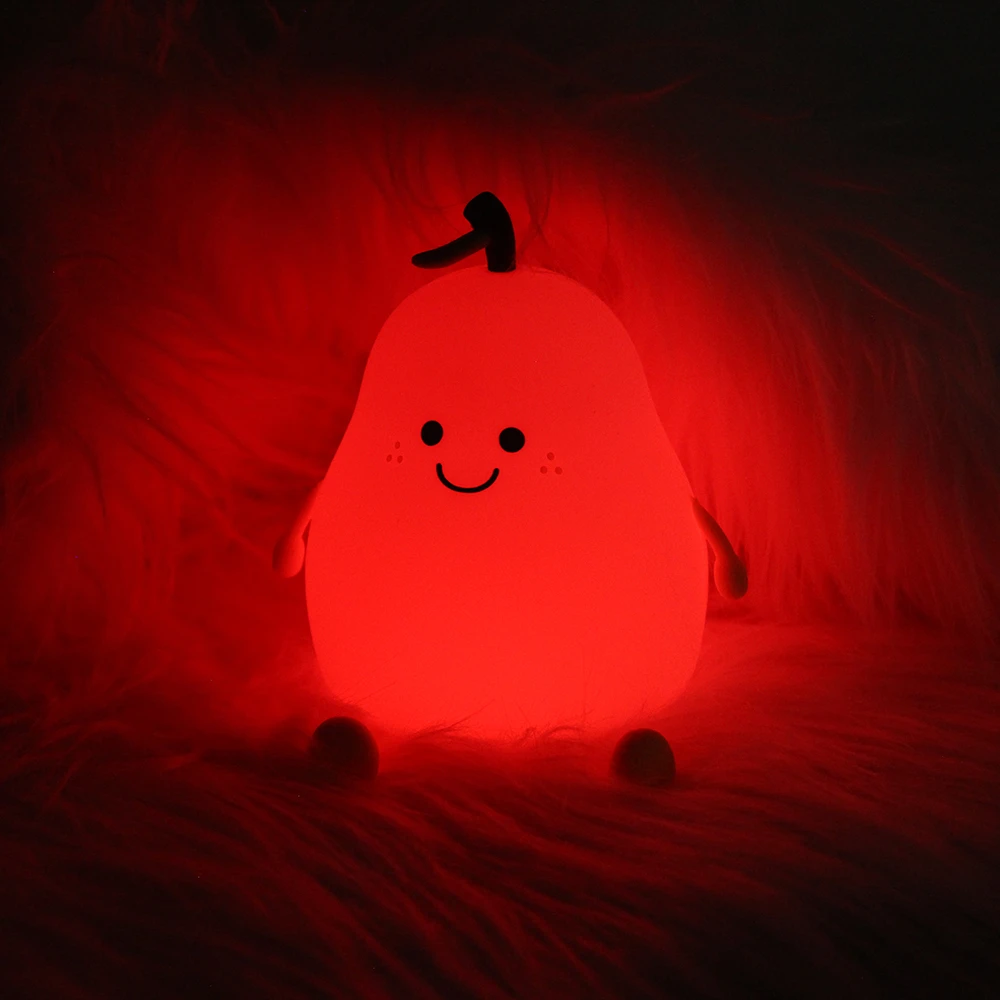 TelForceone LED naktinė lempa LUCKY PEAR FNL-02 daugiaspalvis silikonas Forever Light