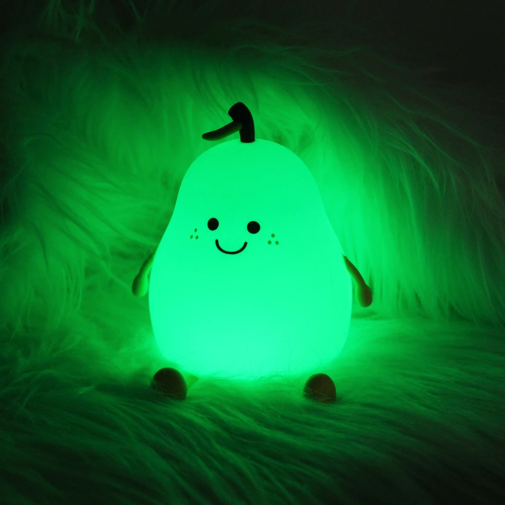 TelForceone LED naktinė lempa LUCKY PEAR FNL-02 daugiaspalvis silikonas Forever Light
